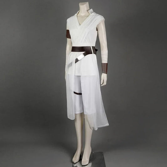 Women's Halloween Cosplay Costume Set Sleeveless V-Neck with Belt and Arm Wraps