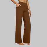 Women's High-Waist Wide-Leg Trousers with Side Pockets