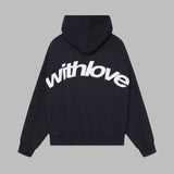 Women's Oversized Hoodie with Hood and Graphic Back Print