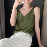 Women's Sleeveless Tank Top with V-Neck
