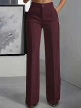 Women's Wide-Leg Dress Pants with High Waist