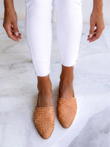 Women's Woven Slingback Flats with Pointed Toe