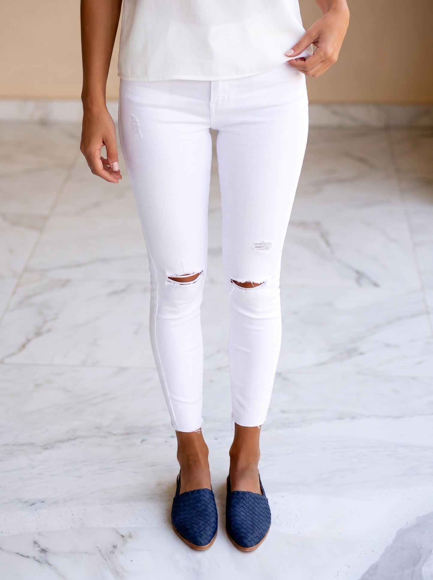 Women's Woven Slingback Flats with Pointed Toe