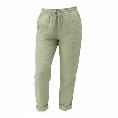 Women's Casual Trousers with Elastic Drawstring Waist and Side Pockets