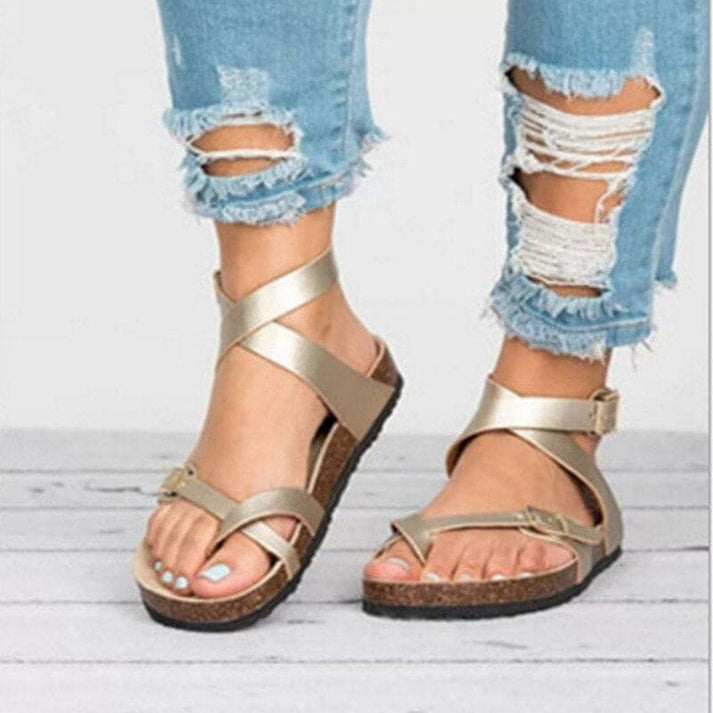 Women's Gladiator Sandals with Ankle Strap and Toe Ring