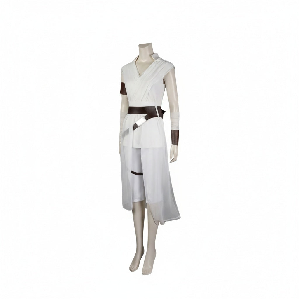 Women's Halloween Cosplay Costume Set Sleeveless V-Neck with Belt and Arm Wraps