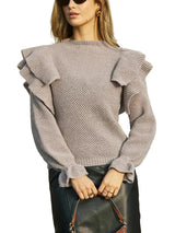 Women's Layered Ruffle Sleeve Sweater