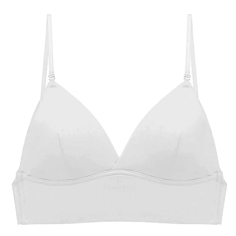 Women's Low Back Bra with Deep V-Neck and Adjustable Straps