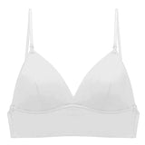 Women's Low Back Bra with Deep V-Neck and Adjustable Straps