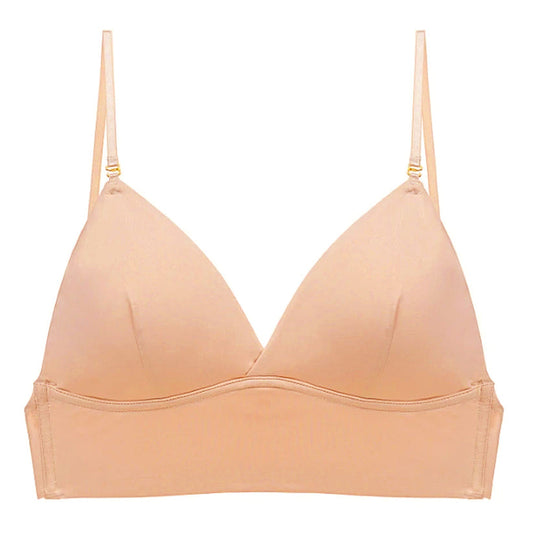 Women's Low Back Bra with Deep V-Neck and Adjustable Straps