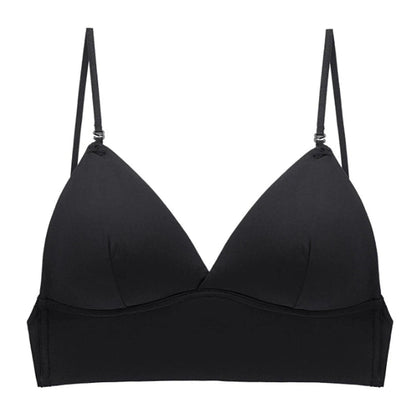 Women's Low Back Bra with Deep V-Neck and Adjustable Straps