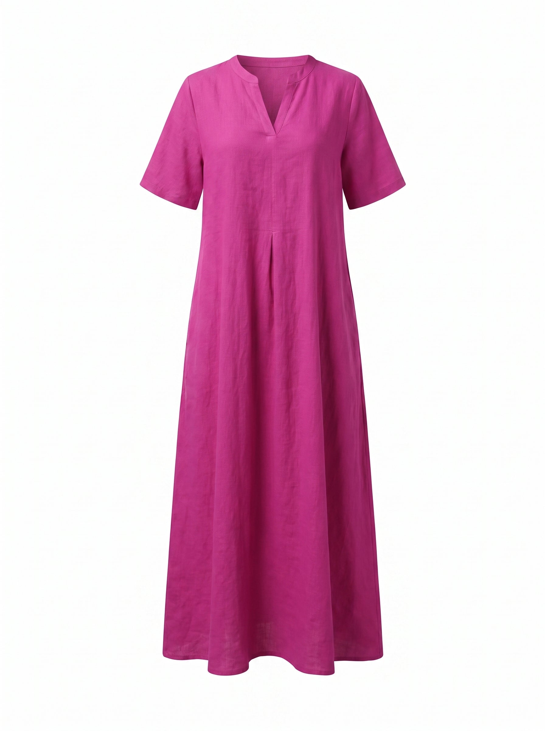 Women's Maxi Dress Short Sleeve with V-Neck