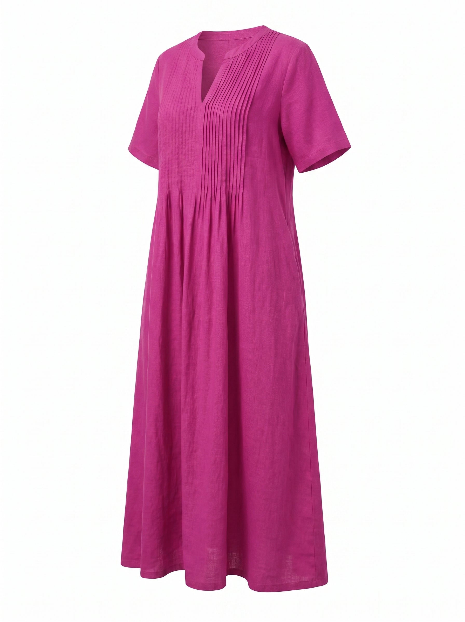 Women's Maxi Dress Short Sleeve with V-Neck