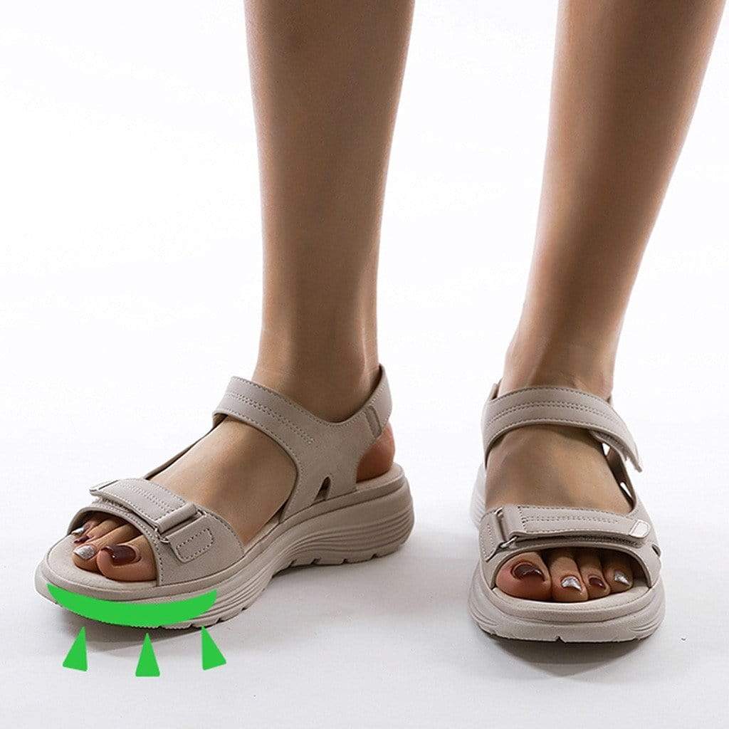 Women's Orthopedic Sandals with Adjustable Velcro Straps and Platform Sole
