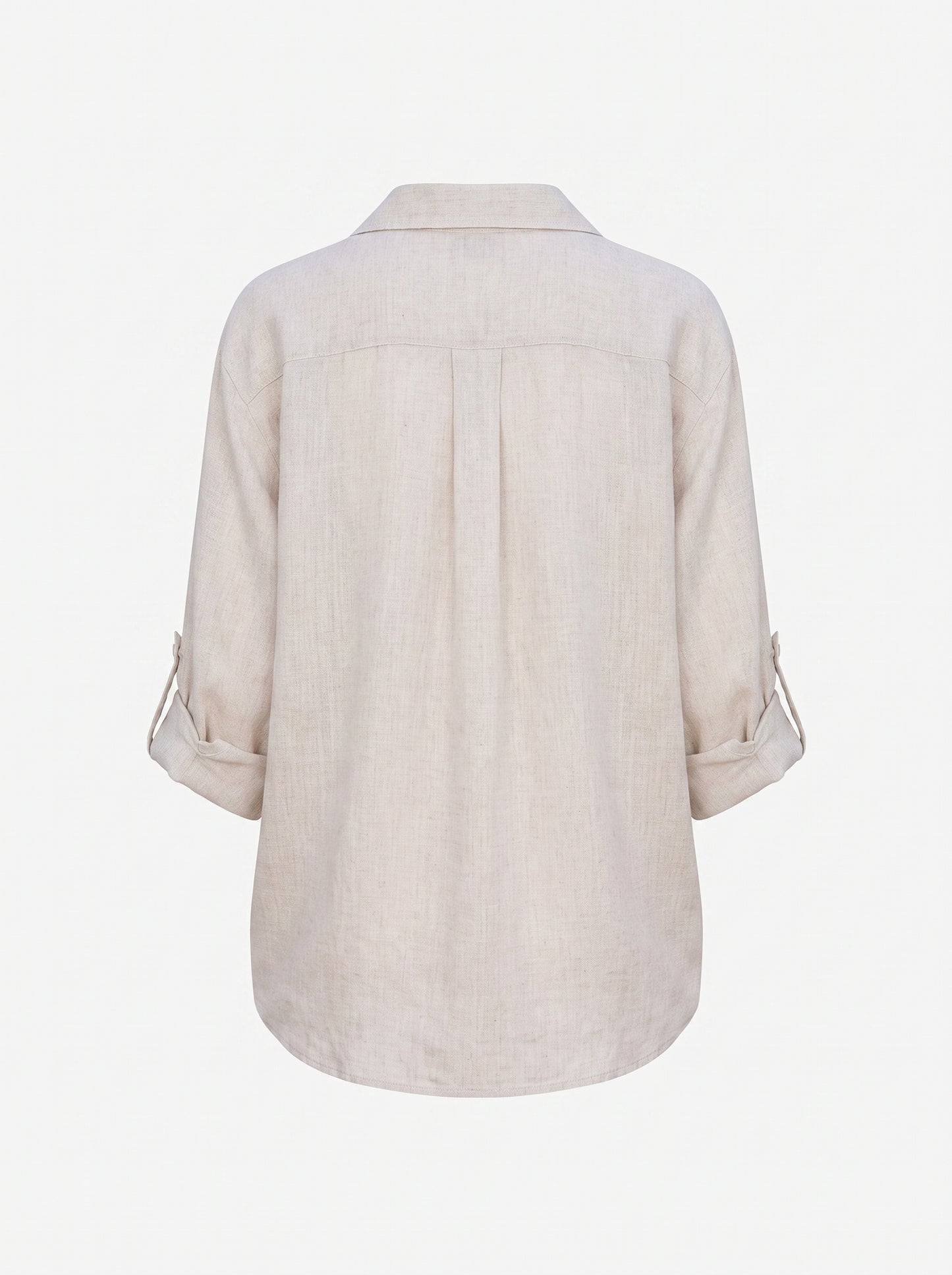 Women's Oversized Button-Down Shirt with Long Sleeves and Classic Collar