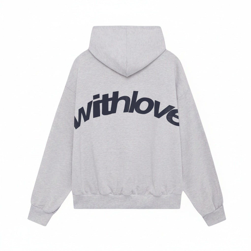 Women's Oversized Hoodie with Hood and Graphic Back Print