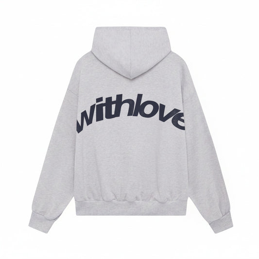 Women's Oversized Hoodie with Hood and Graphic Back Print