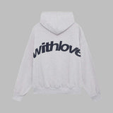 Women's Oversized Hoodie with Hood and Graphic Back Print
