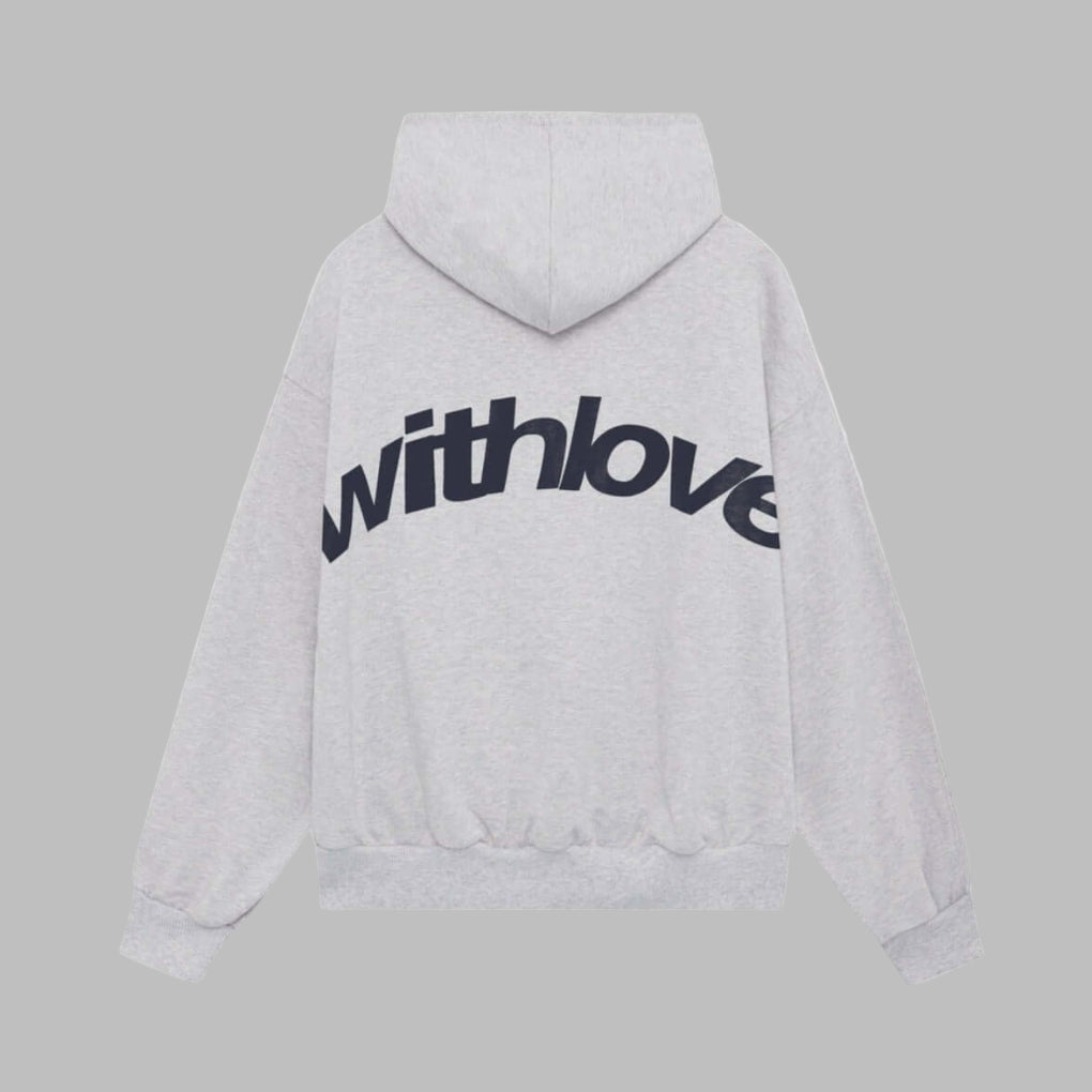 Women's Oversized Hoodie with Hood and Graphic Back Print