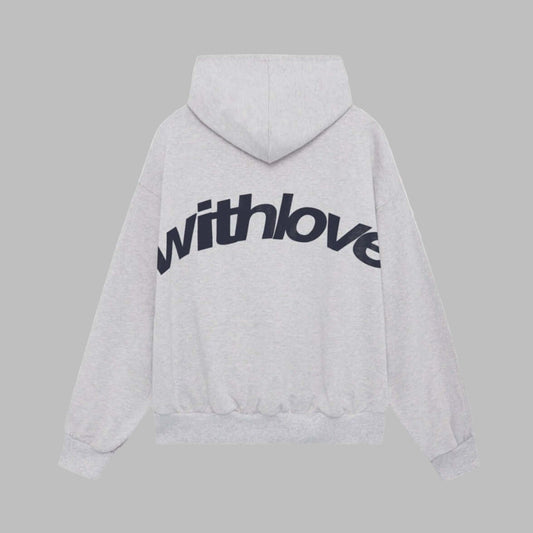 Women's Oversized Hoodie with Hood and Graphic Back Print