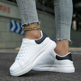 Women's Platform Sneakers with Lace-Up Closure and Chunky Sole