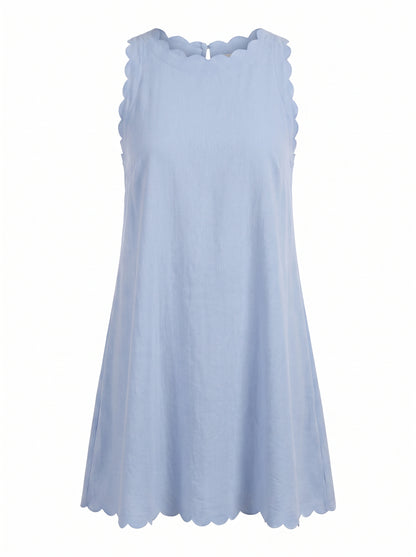 Women's Sleeveless Mini Dress with A-Line Silhouette