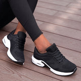Women's Sneakers with Air Cushion Sole and Lace-Up Closure