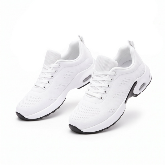 Women's Sneakers with Air Cushion Sole and Lace-Up Closure