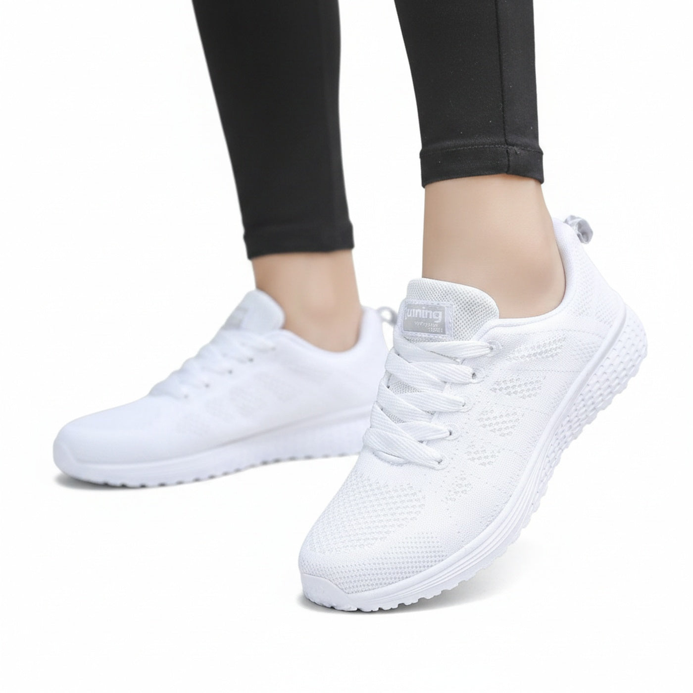 Women's Sneakers with Lace-Up Closure and Cushioned Sole