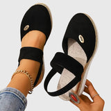Women's Wedge Espadrille Sandals with Elastic Slingback Strap