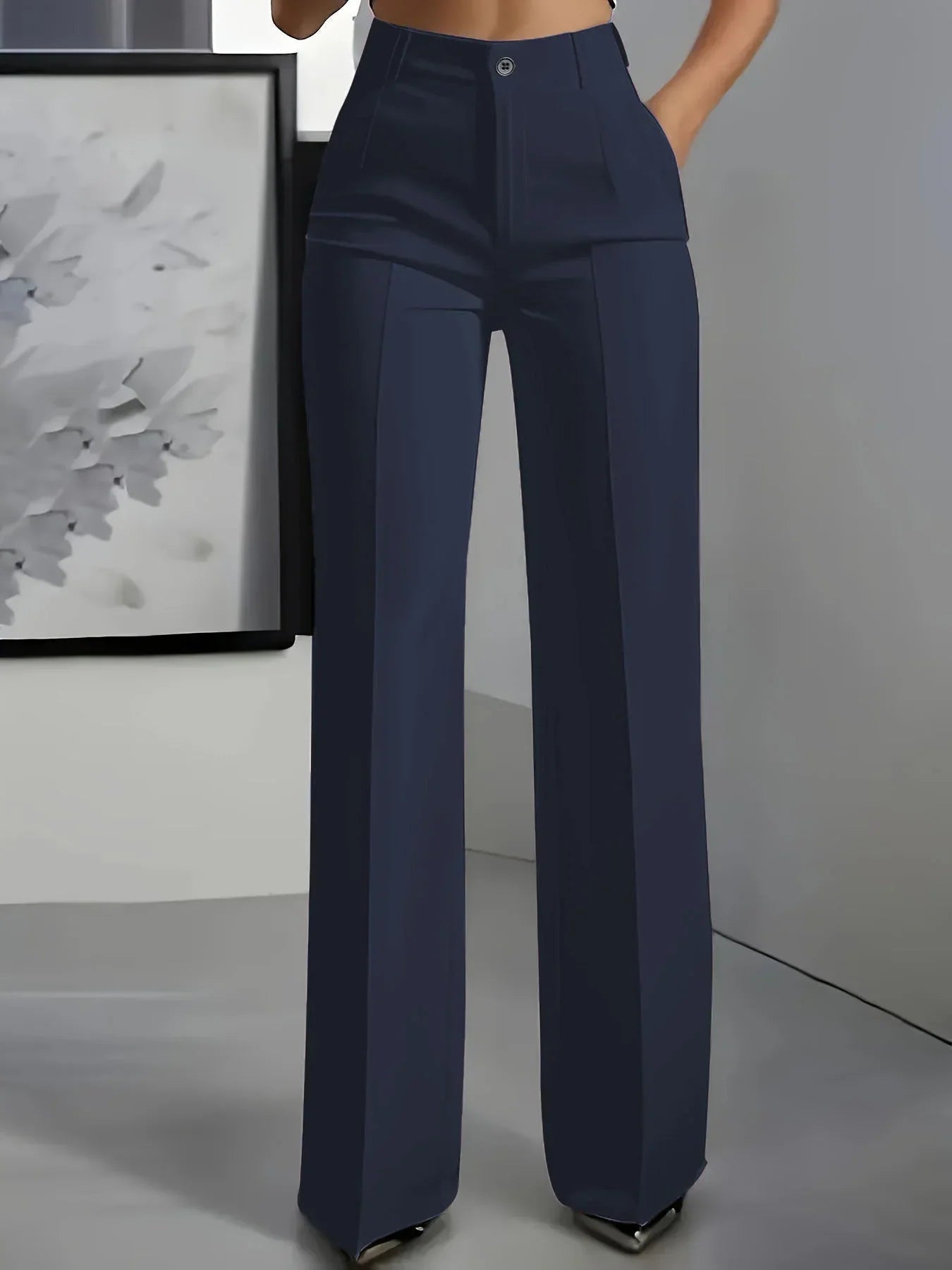 Women's Wide-Leg Dress Pants with High Waist