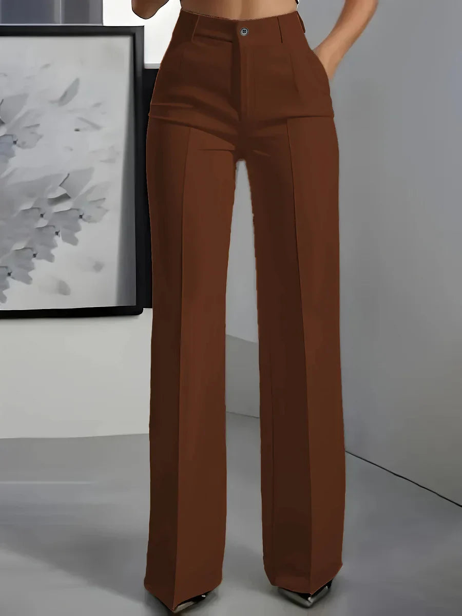 Women's Wide-Leg Dress Pants with High Waist