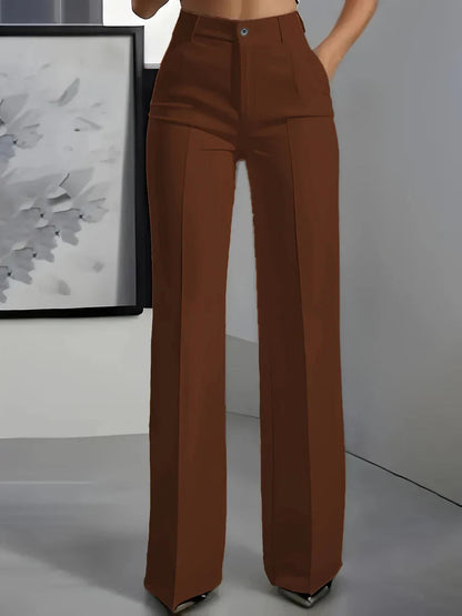 Women's Wide-Leg Dress Pants with High Waist