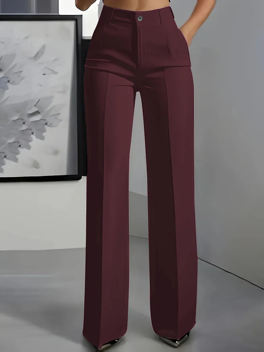 Women's Wide-Leg Dress Pants with High Waist