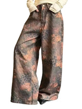 Women's Wide-Leg Pants with Abstract Print